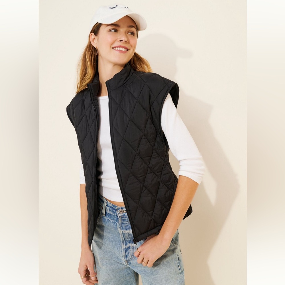 Anthropologie Hutch Hip Length Quilted Vest